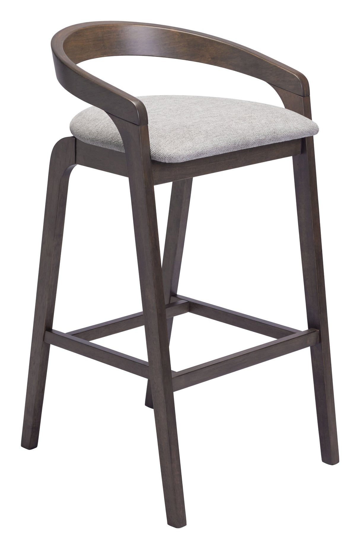 Troy Dove Gray & Espresso Barstool (Set of 2) by Zuomod at Eve Furniture
