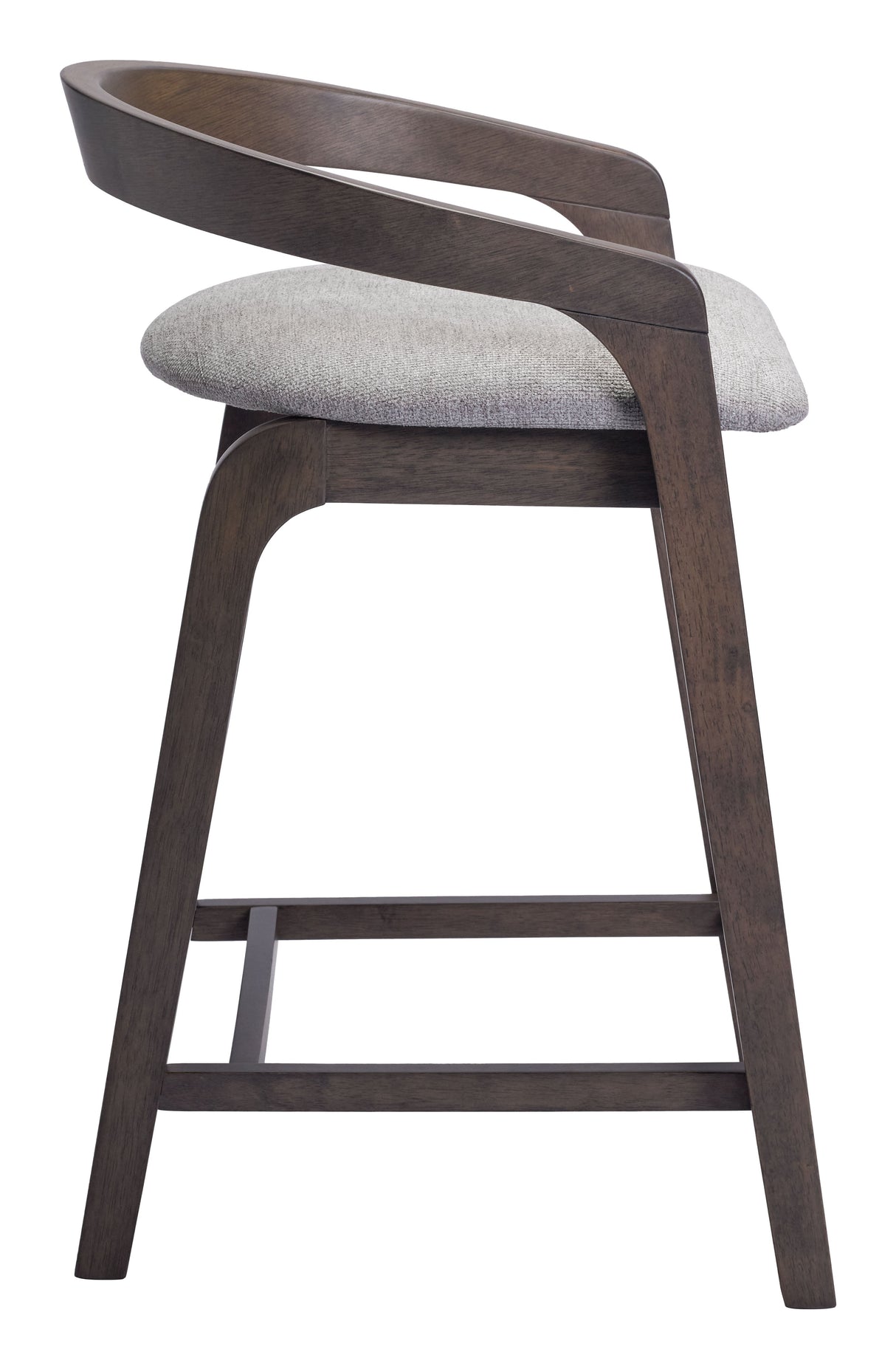 Troy Dove Gray & Espresso Counter Stool (Set of 2) by Zuomod at Eve Furniture