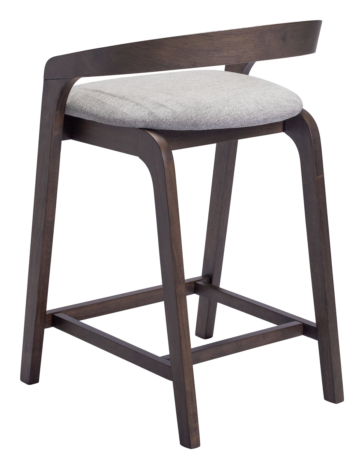 Troy Dove Gray & Espresso Counter Stool (Set of 2) by Zuomod at Eve Furniture