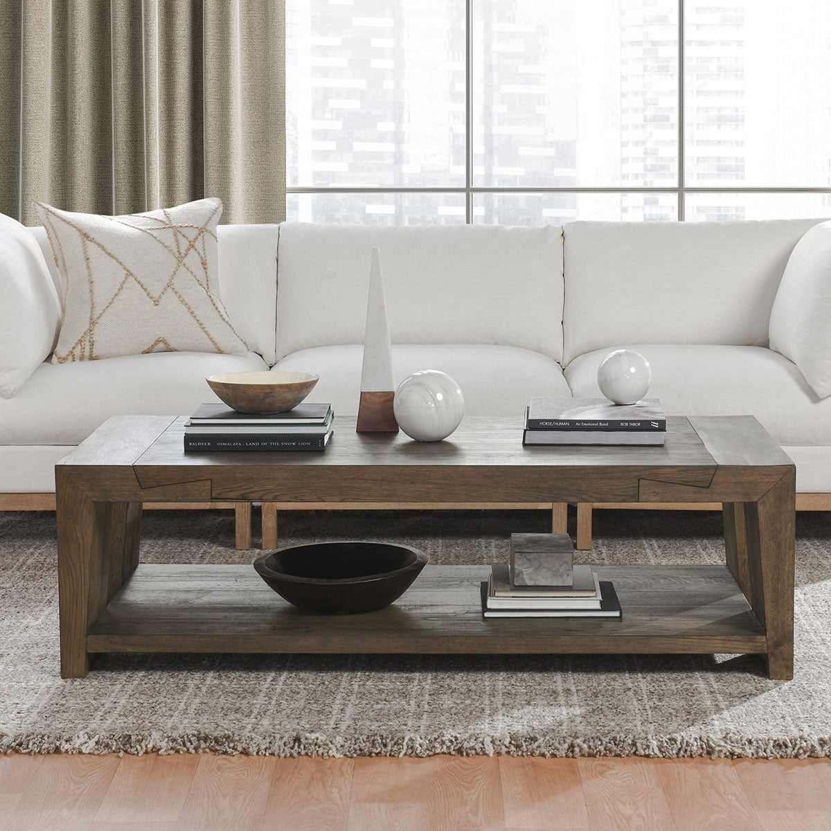 Troy Suede Brown Coffee Table by Classic Home at Eve Furniture