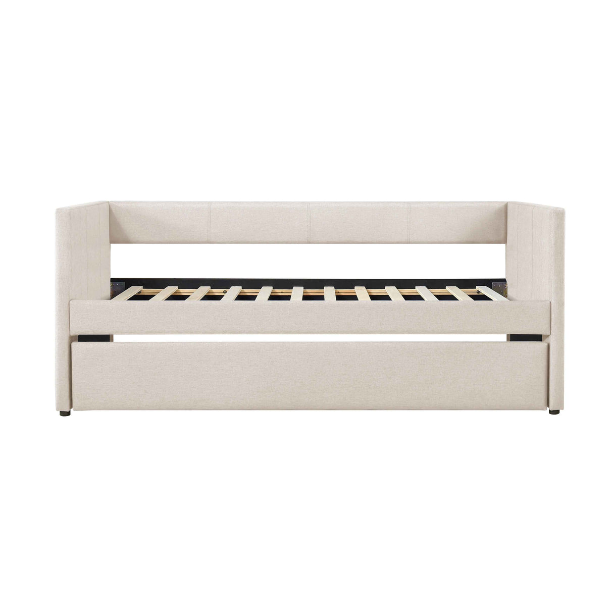 Trudy Beige Twin Daybed with Trundle