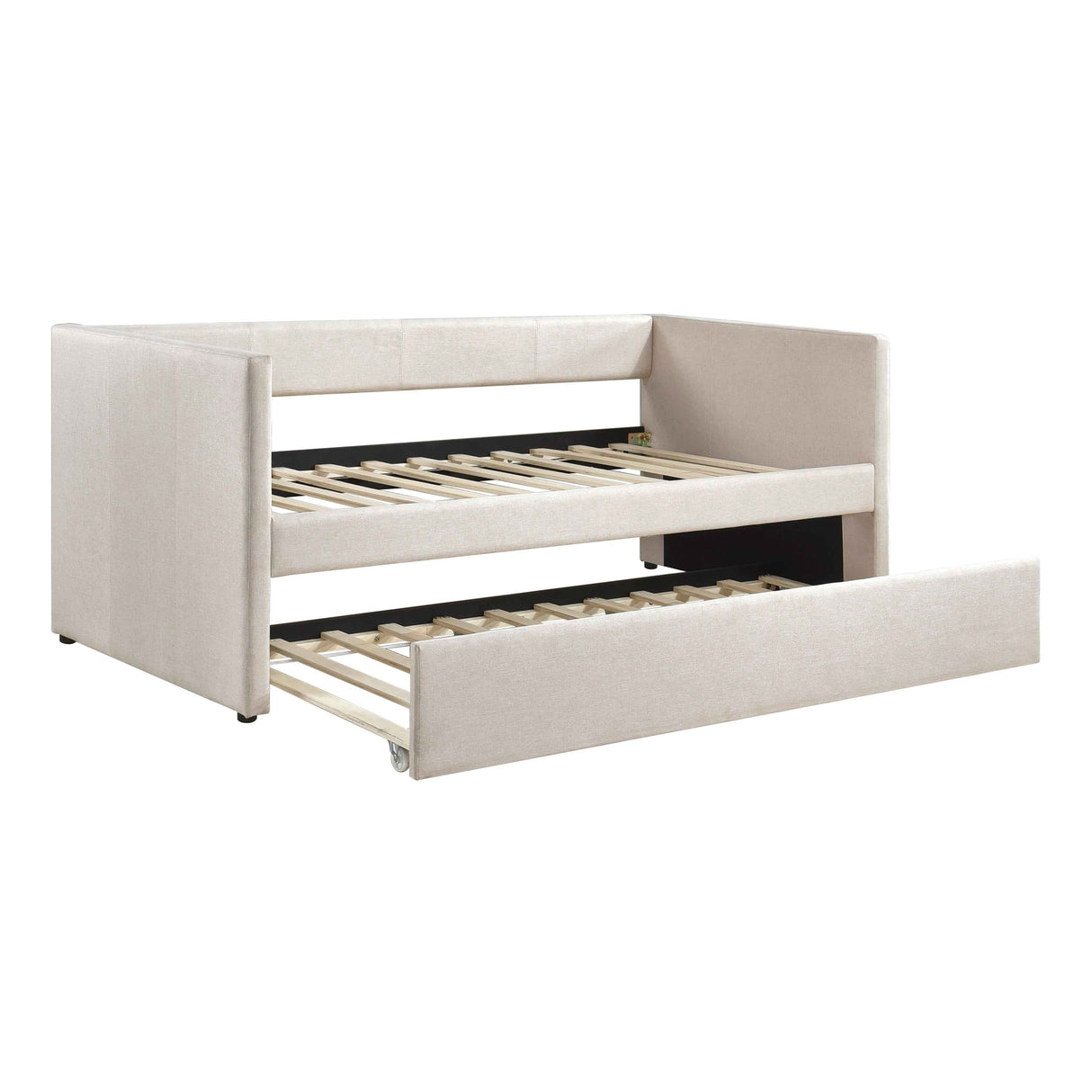 Trudy Beige Twin Daybed with Trundle