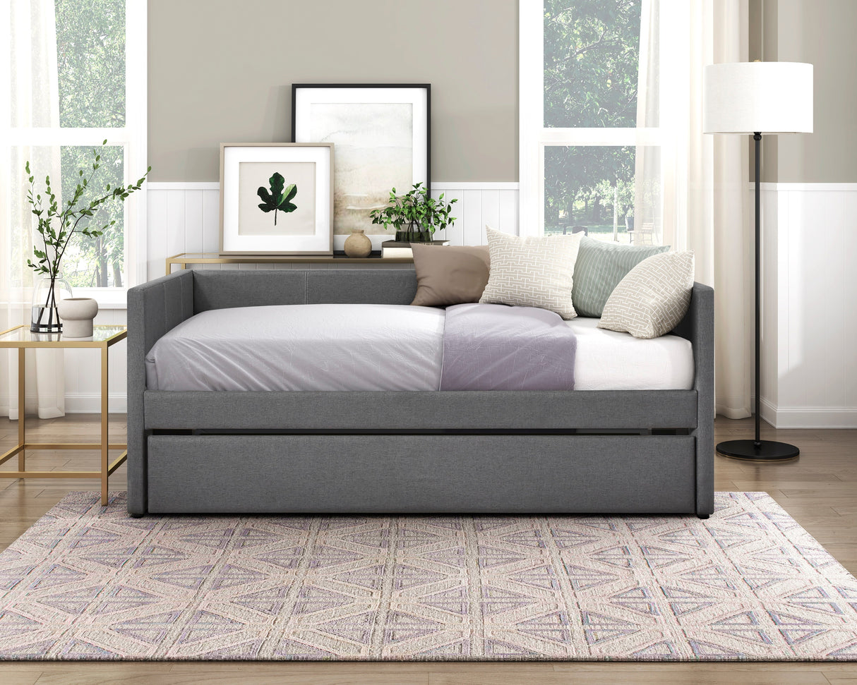 Trudy Dark Gray Twin Daybed with Trundle