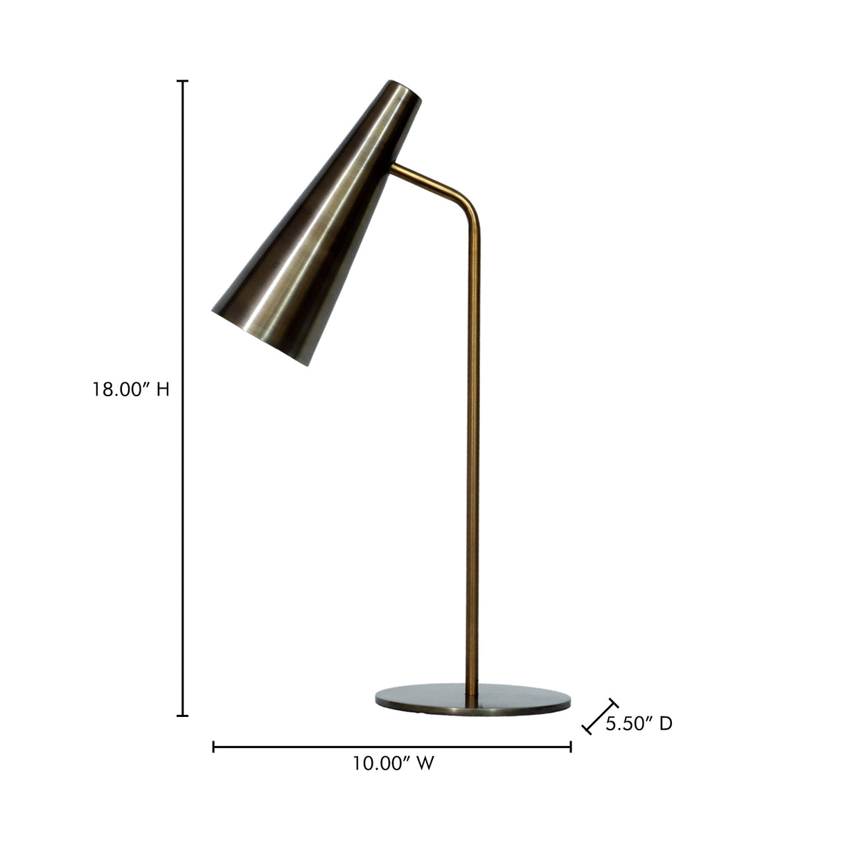 Trumpet Gold Table Lamp by Moe's Home at Eve Furniture