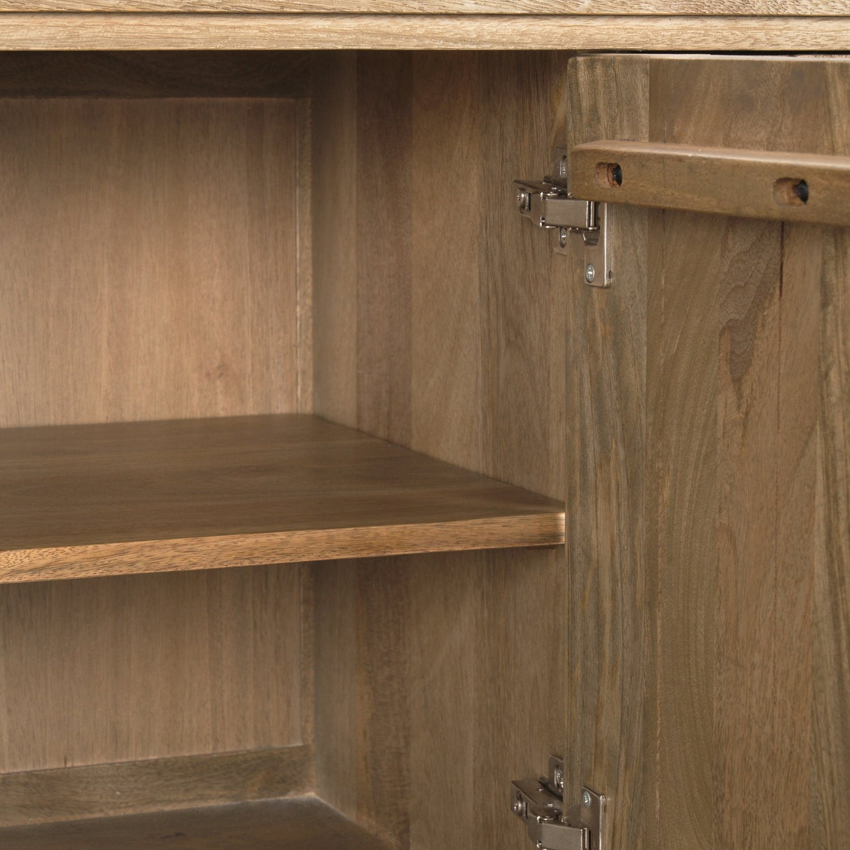 Truss Cool Brown Wood 4 Door Closed Sideboard by Mercana at Eve Furniture