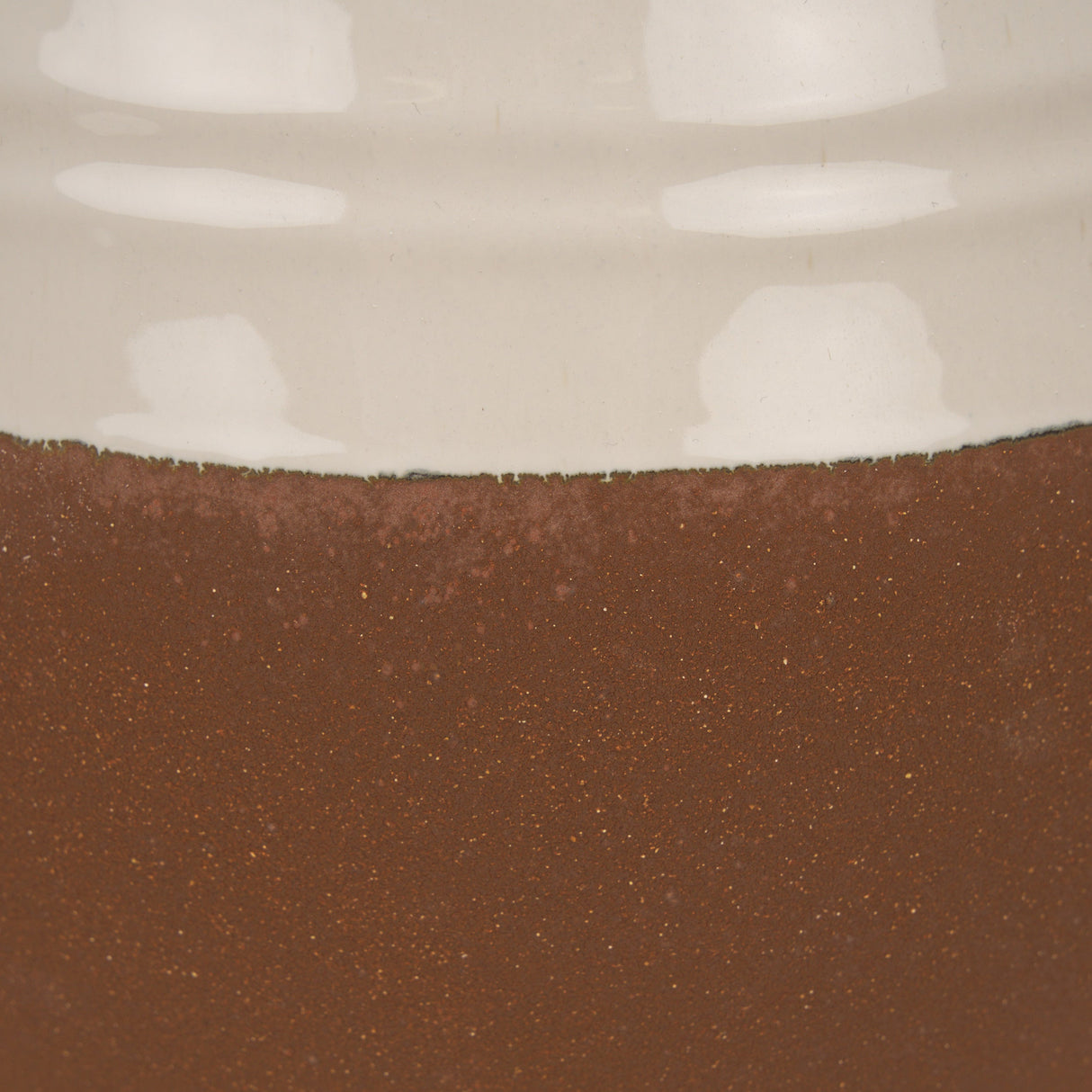 Tryna Large Beige w/ Matte Brown Ceramic Vase by Mercana at Eve Furniture