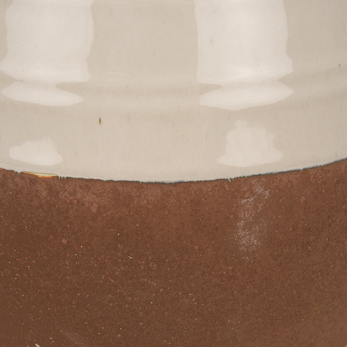 Tryna Small Beige w/ Matte Brown Ceramic Vase by Mercana at Eve Furniture
