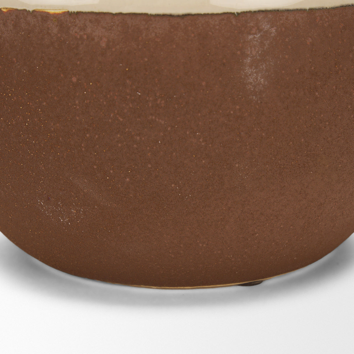Tryna Small Beige w/ Matte Brown Ceramic Vase by Mercana at Eve Furniture