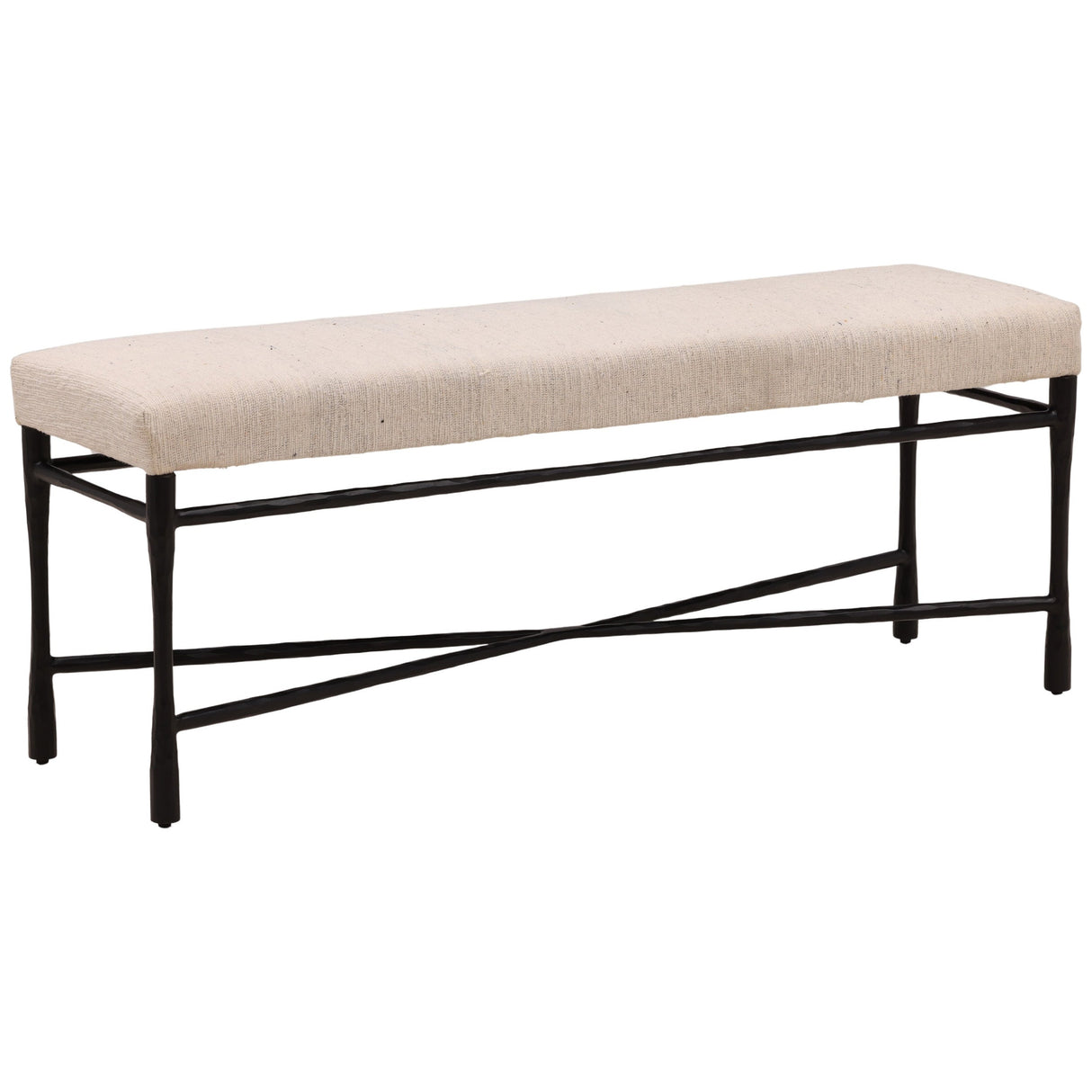 Trystan Bench, Cream by Dovetail at Eve Furniture