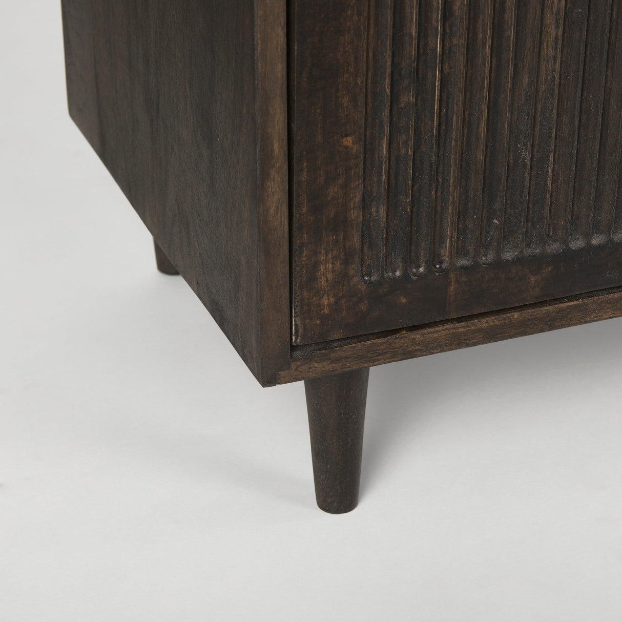 Tucker Dark Brown w/ Carved Arch Pattern 4 Door Sideboard by Mercana at Eve Furniture