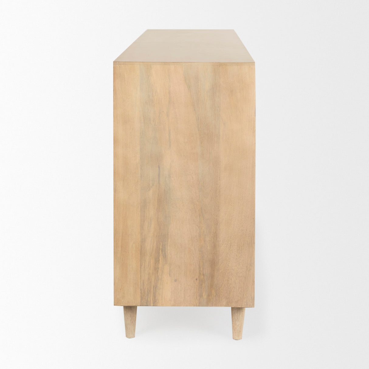 Tucker Light Brown Wood w/ Carved Arch Pattern 4 Door Sideboard by Mercana at Eve Furniture