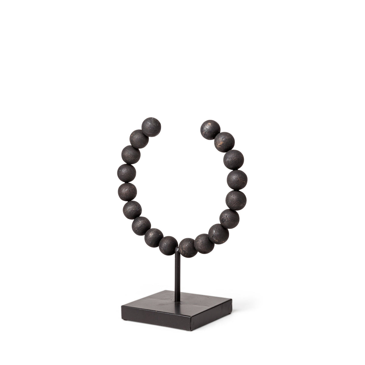 Tulane I (Small) 9L x 5W Black Beaded Broken Sphere Decorative Object by Mercana at Eve Furniture