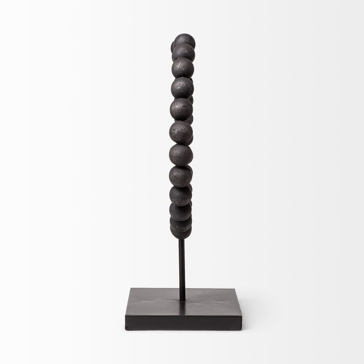 Tulane II (Large) 12L x 6W Black Beaded Broken Sphere Decorative Object by Mercana at Eve Furniture