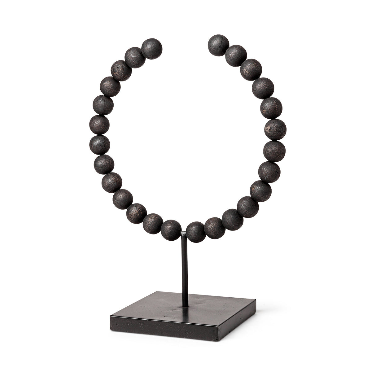 Tulane II (Large) Black Beaded Broken Sphere Decorative Object by Mercana at Eve Furniture