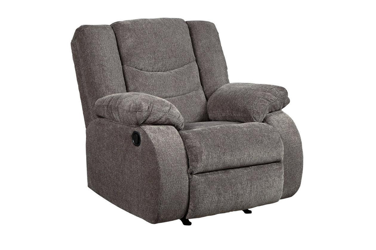 Tulen Gray Recliner by Ashley at Eve Furniture