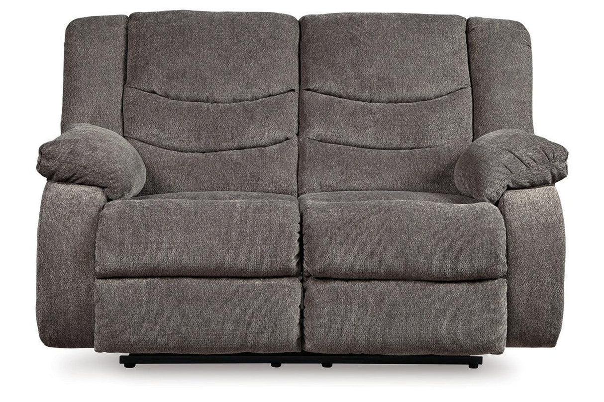 Tulen Gray Reclining Loveseat and Recliner by Ashley at Eve Furniture