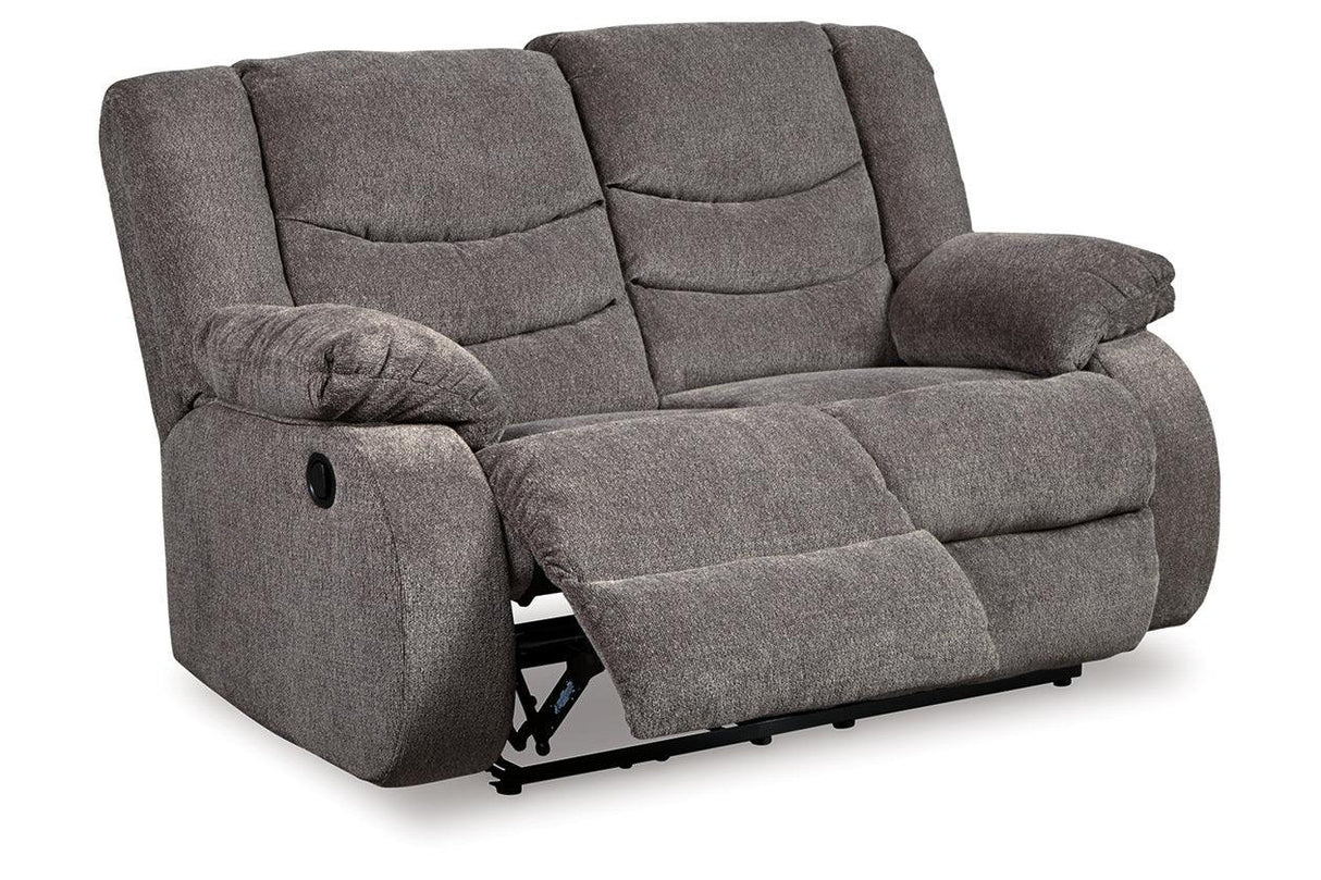 Tulen Gray Reclining Loveseat and Recliner by Ashley at Eve Furniture
