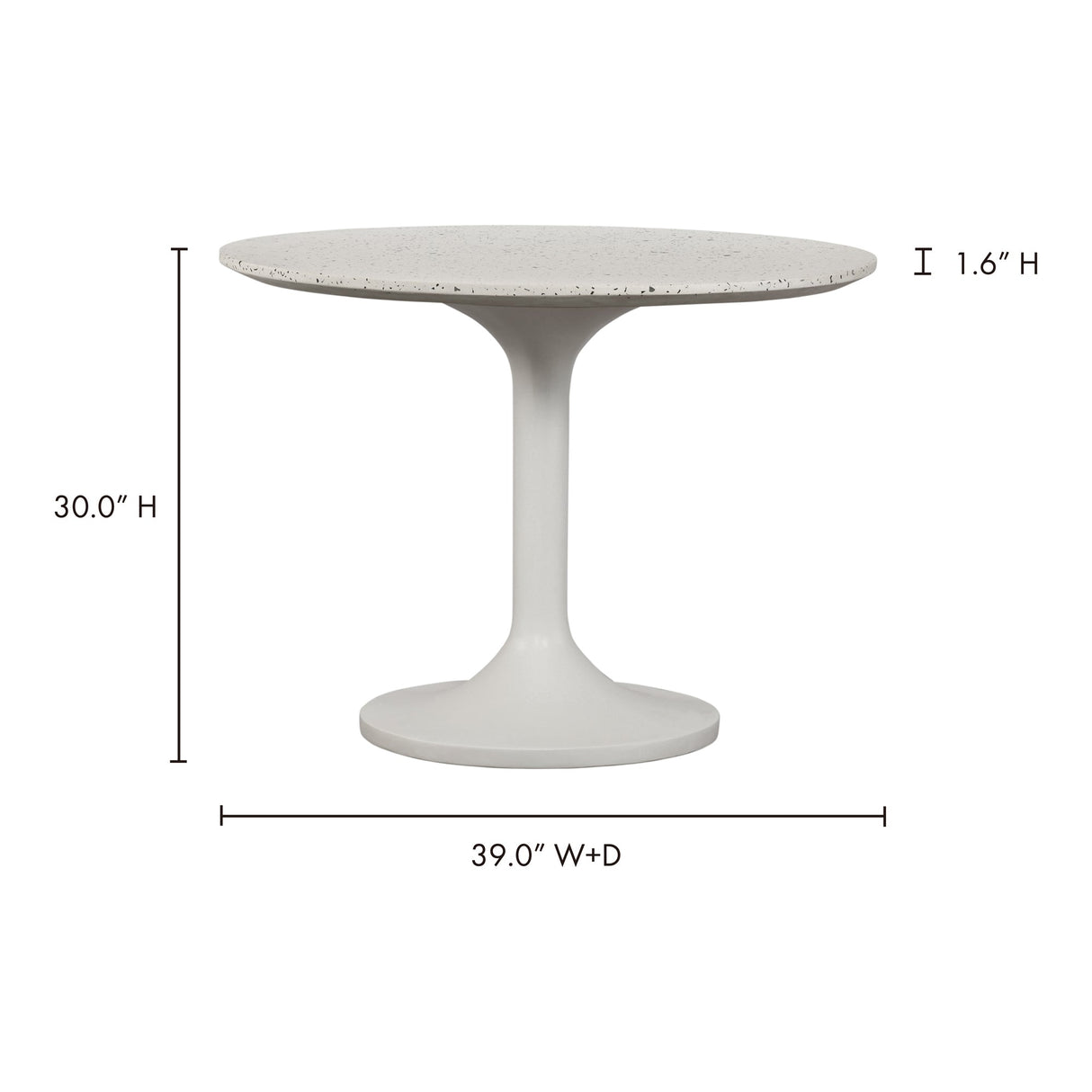 Tuli Light Grey Café Table by Moe's Home at Eve Furniture