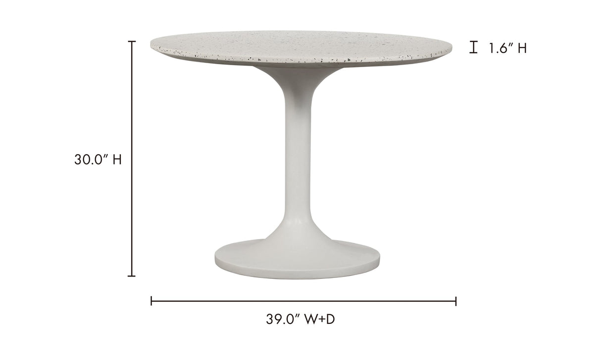 Tuli Outdoor Cafe Table White Terrazzo by Moe's Home at Eve Furniture