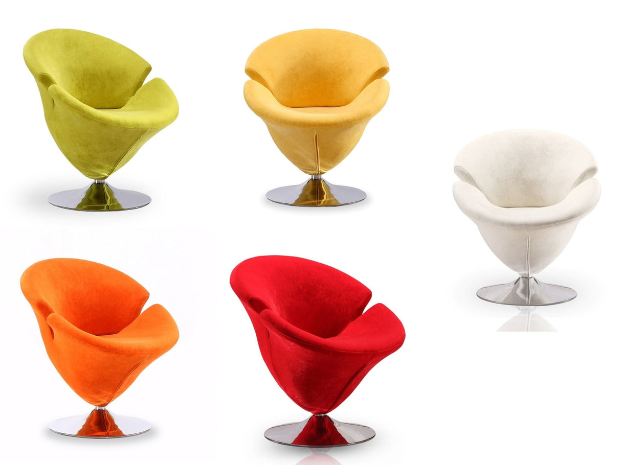 Tulip Swivel Accent Chair (set of 5) in Multi Color by Manhattan Comfort at Eve Furniture
