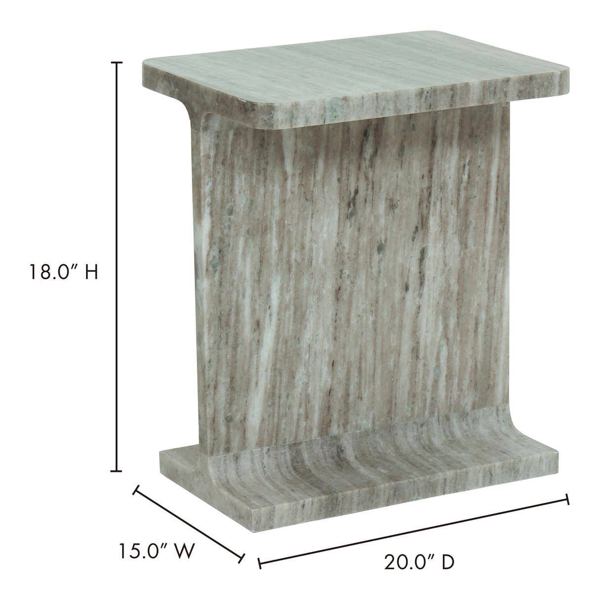Tullia Taupe Accent Table by Moe's Home at Eve Furniture