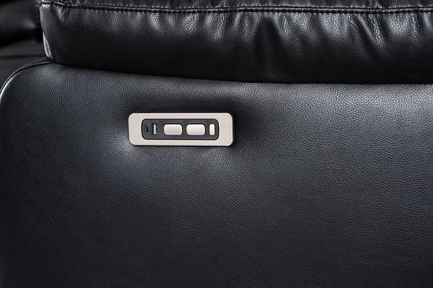 Turbo Black Power Reclining Sectional by New Era Innovations at Eve Furniture