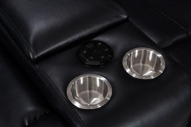 Turbo Black Power Reclining Sectional by New Era Innovations at Eve Furniture