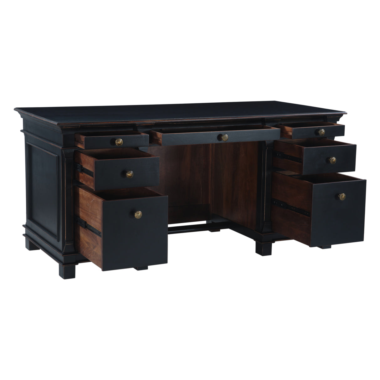 Turin 66" Office Desk in Distressed Black by Home Trends & Design at Eve Furniture