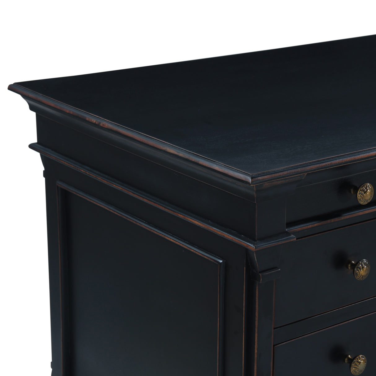 Turin 66" Office Desk in Distressed Black by Home Trends & Design at Eve Furniture