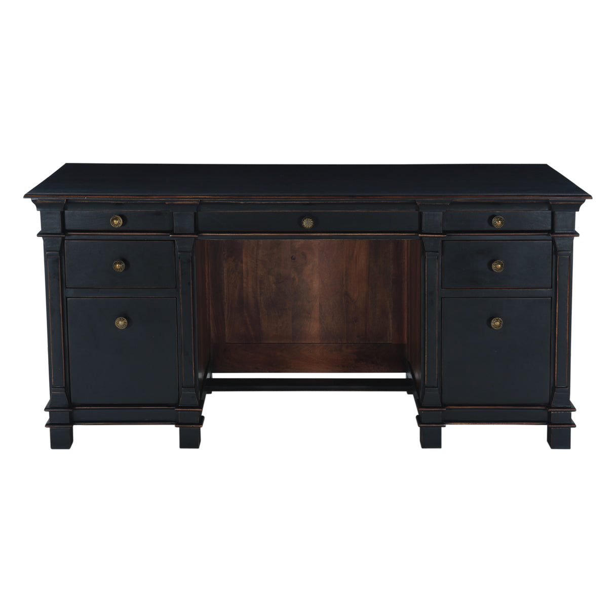 Turin 66" Office Desk in Distressed Black by Home Trends & Design at Eve Furniture