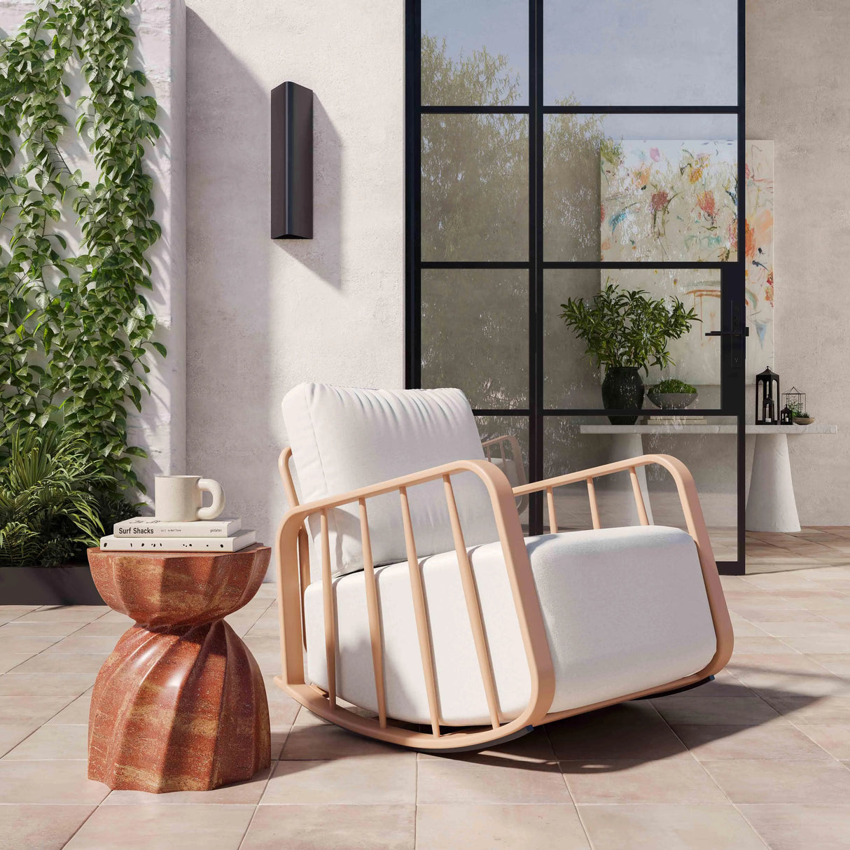 Turin Indoor / Outdoor Concrete Stool by TOV Furniture at Eve Furniture