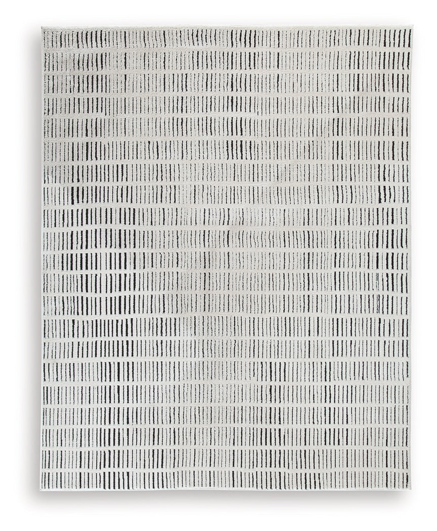 Turinwith Ivory/Black Large Rug by Ashley at Eve Furniture