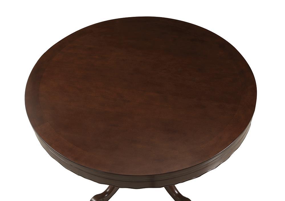 Turk Tobacco 3-in-1 Round Pedestal Game Table by Coaster at Eve Furniture