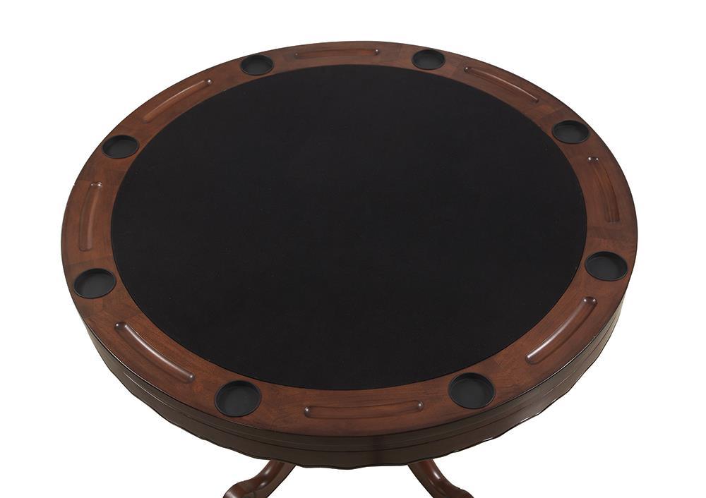 Turk Tobacco 3-in-1 Round Pedestal Game Table by Coaster at Eve Furniture