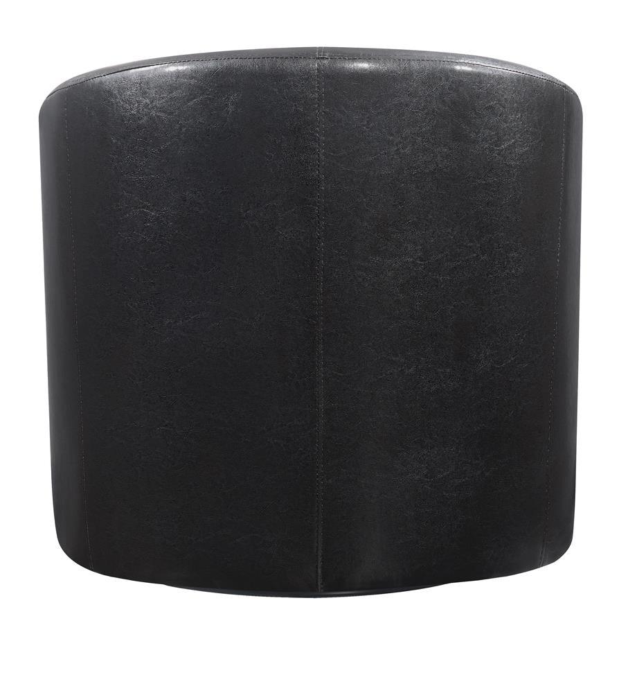 Turner Dark Brown Upholstery Sloped Arm Accent Swivel Chair by Coaster at Eve Furniture