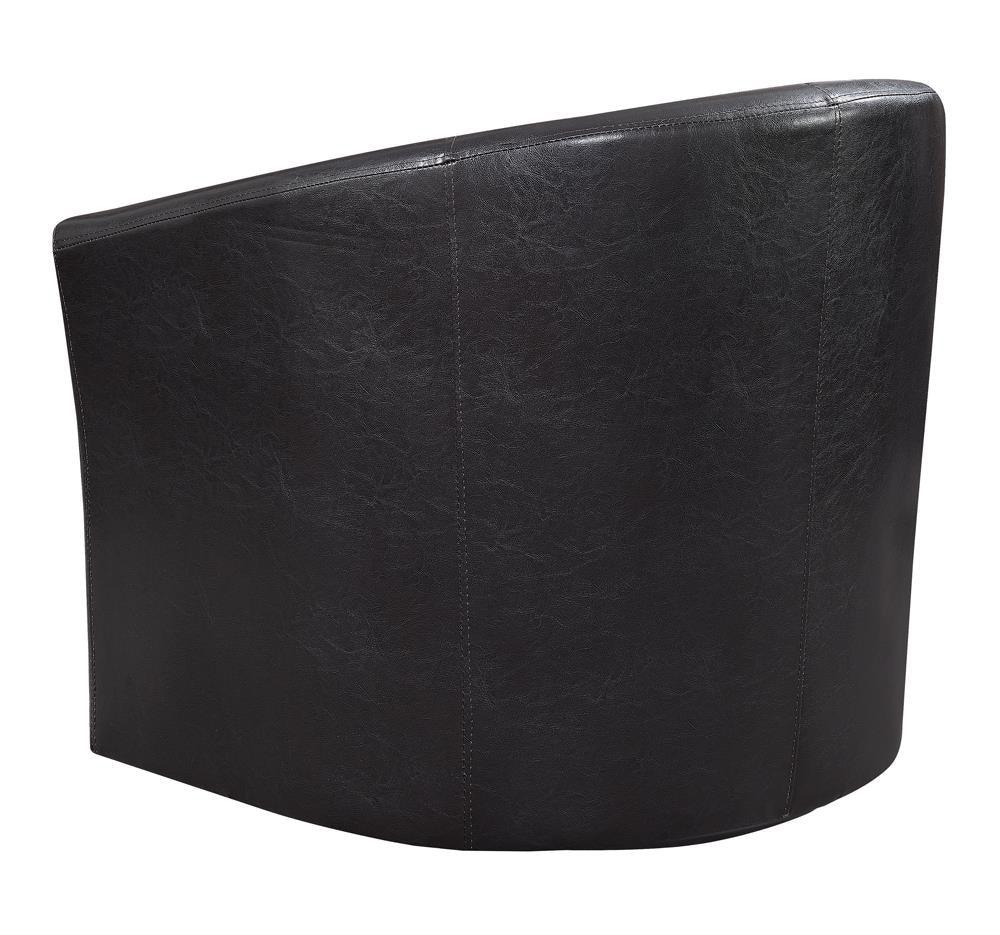 Turner Dark Brown Upholstery Sloped Arm Accent Swivel Chair by Coaster at Eve Furniture