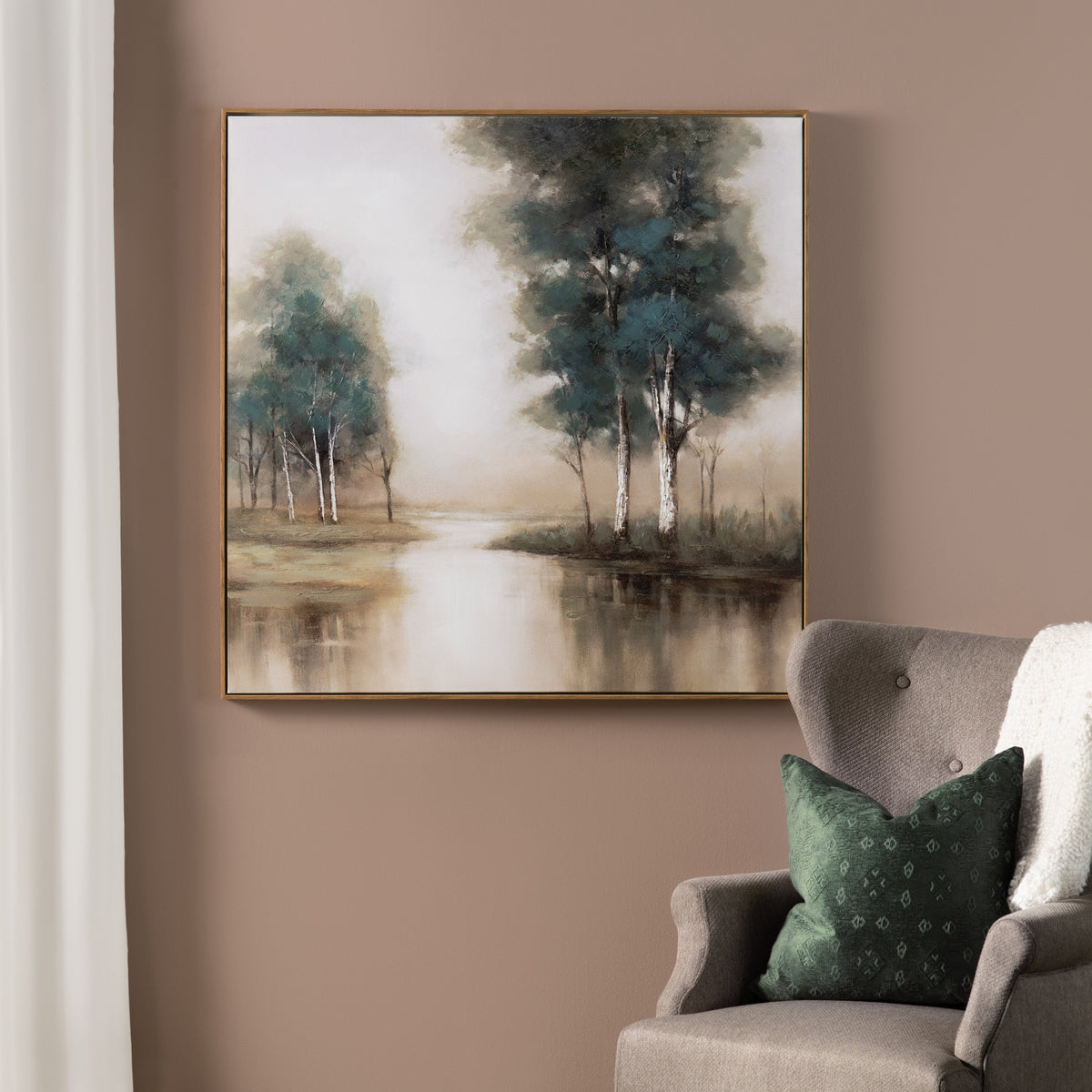 Turquoise Creek Blue/Brown Canvas by Crestview at Eve Furniture