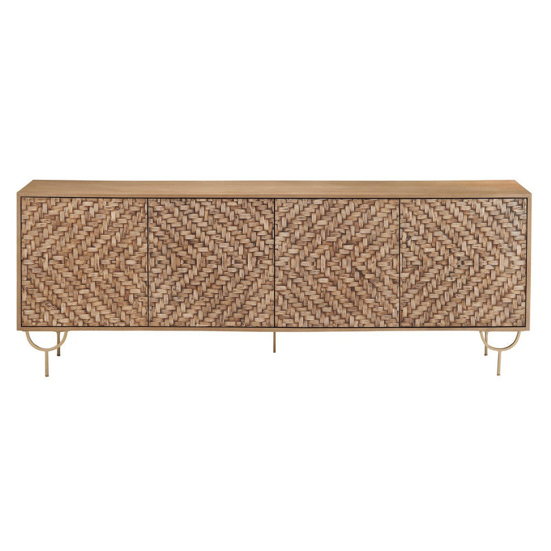 Tuscany Brown Four-Door Sideboard by Crestview at Eve Furniture