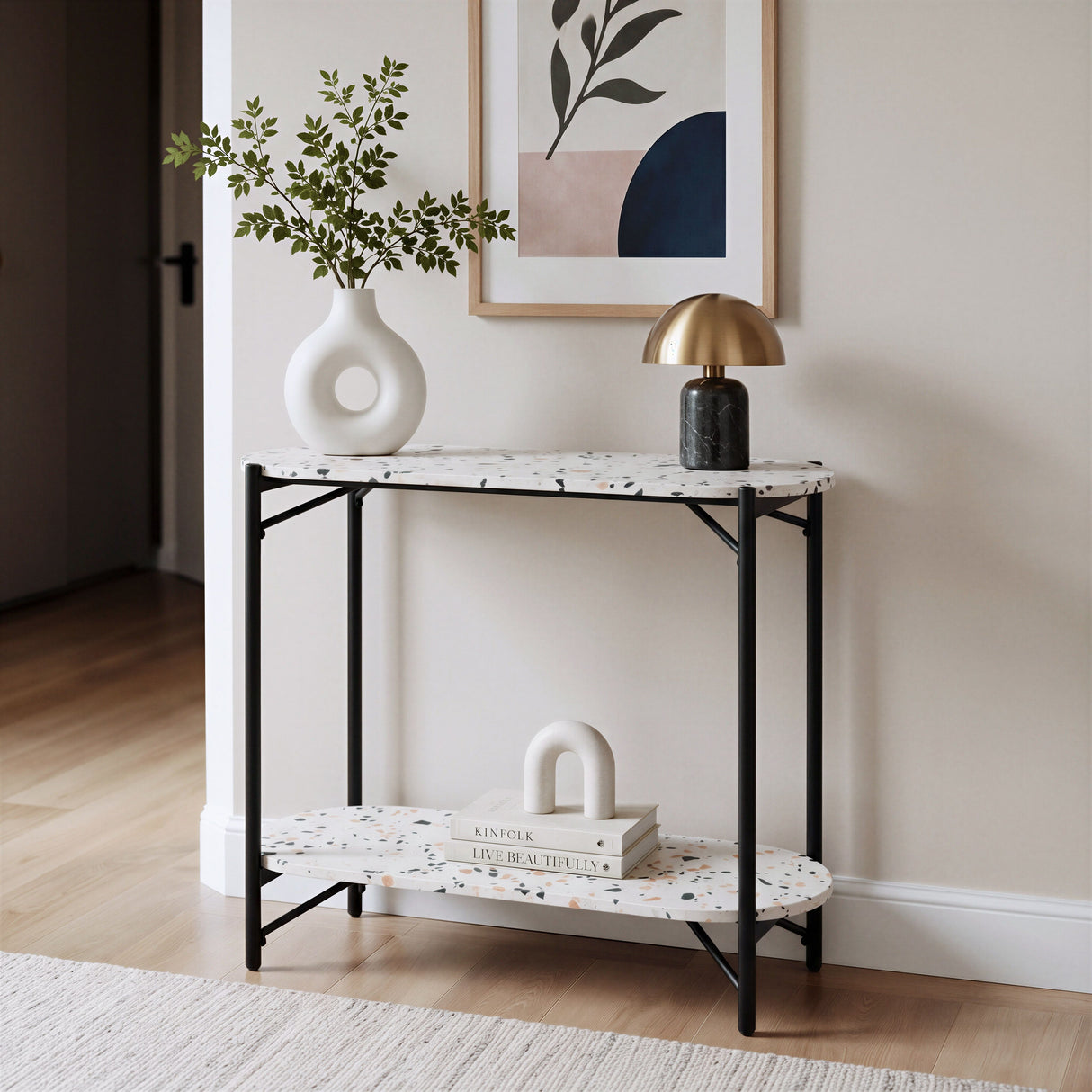 Tuxedo Console Table Multicolor by Zuomod at Eve Furniture