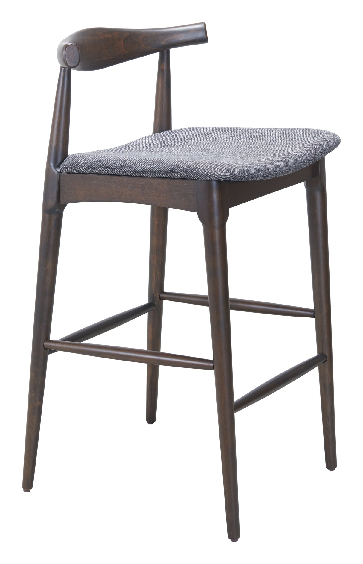 Tuzka Gray & Espresso Barstool (Set of 2) by Zuomod at Eve Furniture