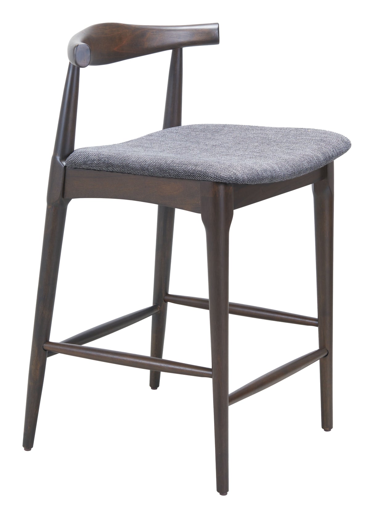 Tuzka Gray & Espresso Counter Stool (Set of 2) by Zuomod at Eve Furniture