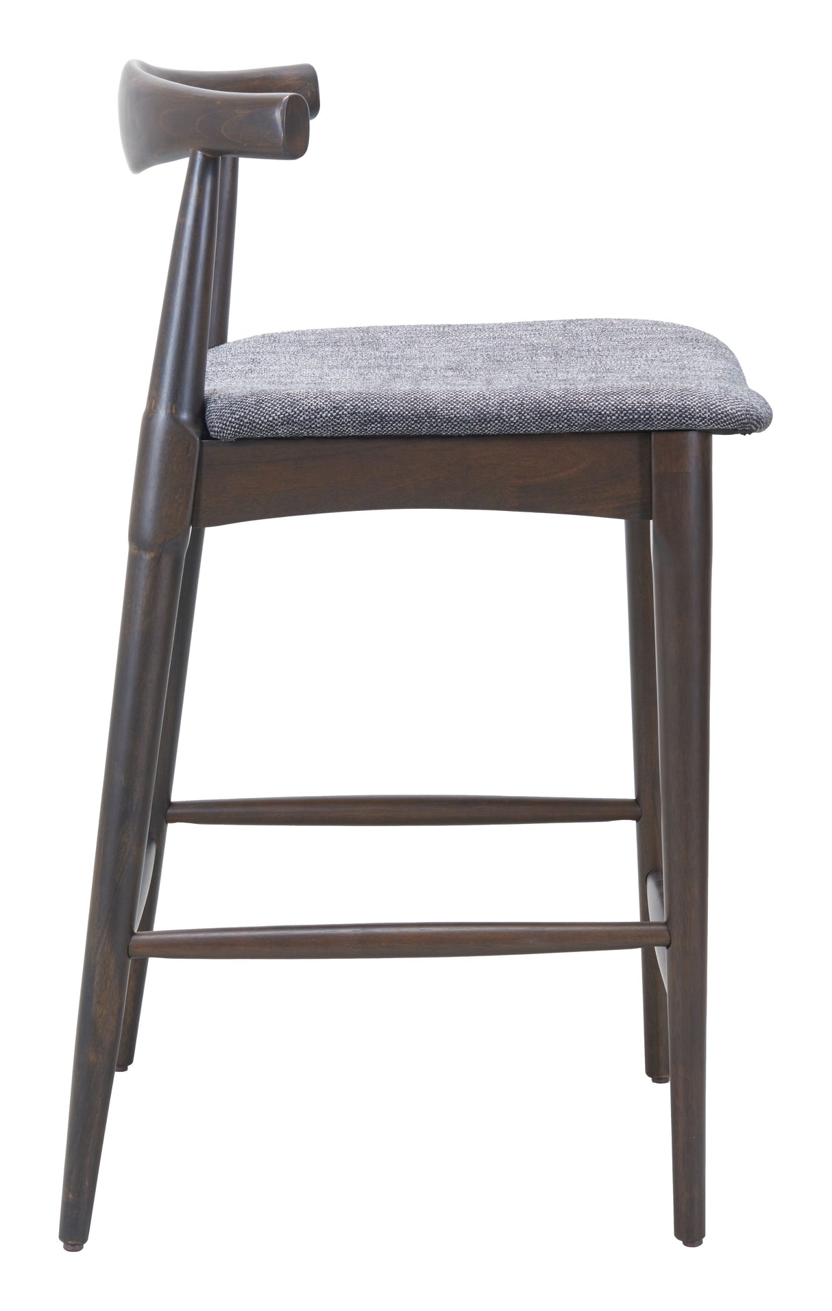 Tuzka Gray & Espresso Counter Stool (Set of 2) by Zuomod at Eve Furniture