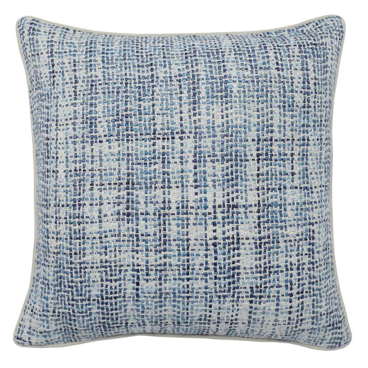 TW Brax Blue/Ivory 22x22 Throw Pillow (Set of 2) by Classic Home at Eve Furniture