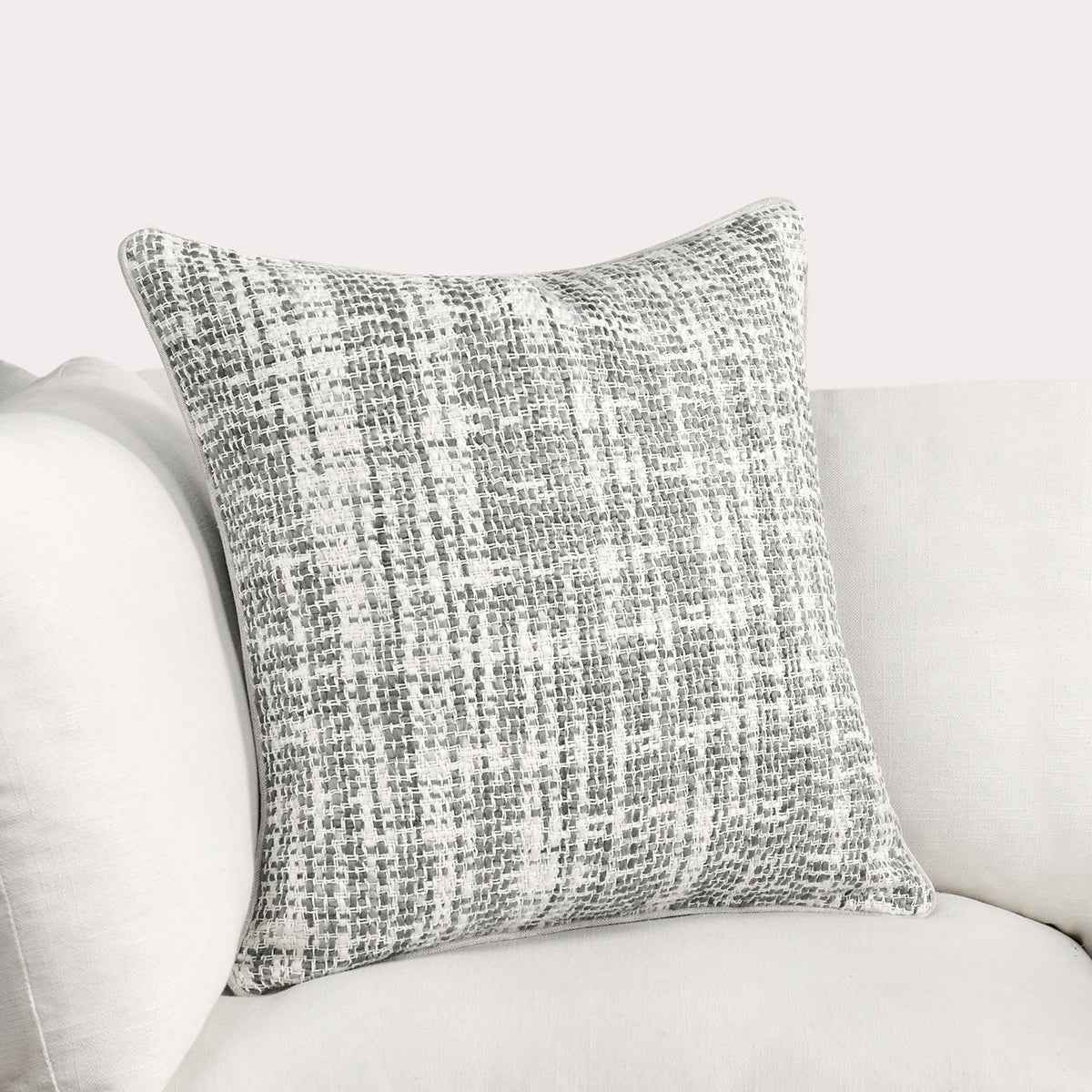 TW Brax Gray/Ivory 22x22 Throw Pillow (Set of 2) by Classic Home at Eve Furniture