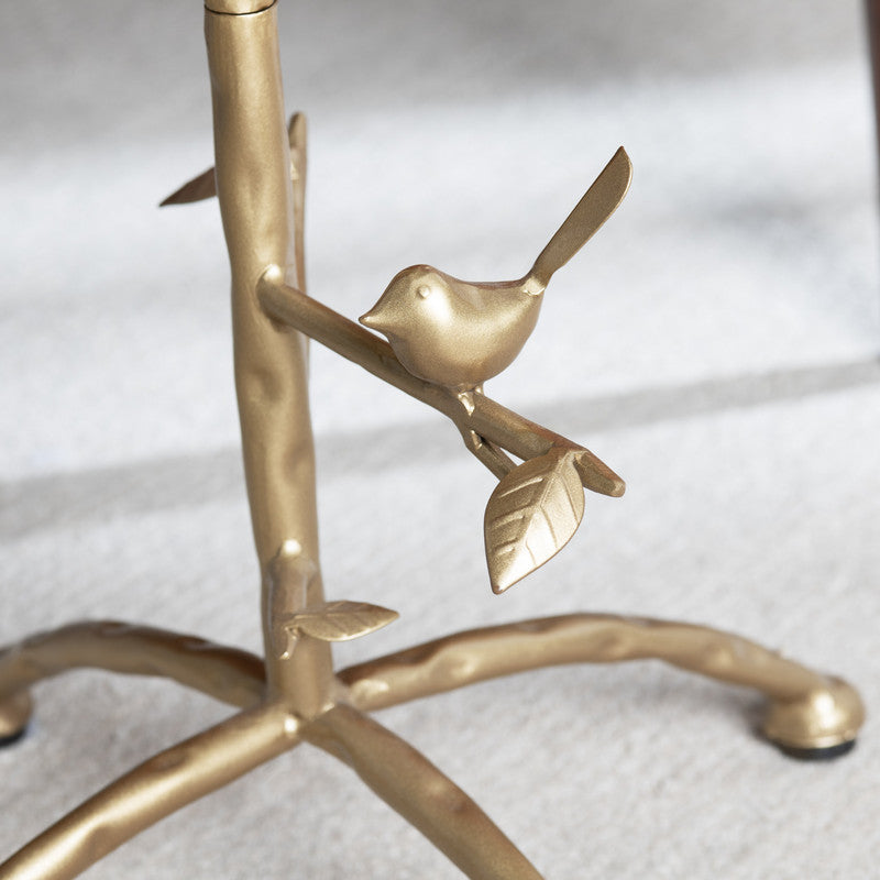 Tweety Bird White/Gold Accent Table by Crestview at Eve Furniture