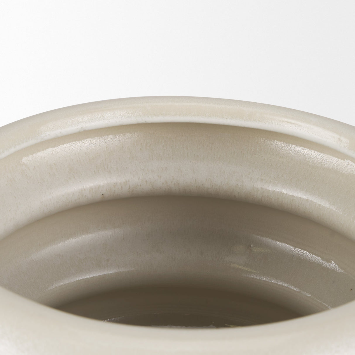 Twyla Short Cream Glazed Floor Vase by Mercana at Eve Furniture