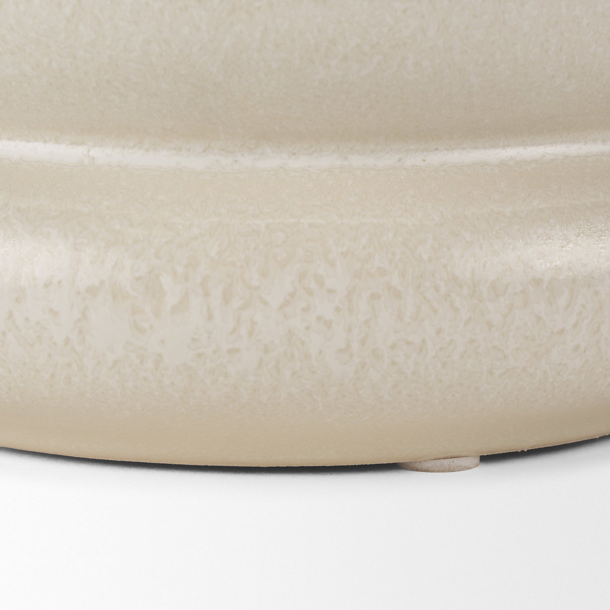 Twyla Short Cream Glazed Ring Pot by Mercana at Eve Furniture