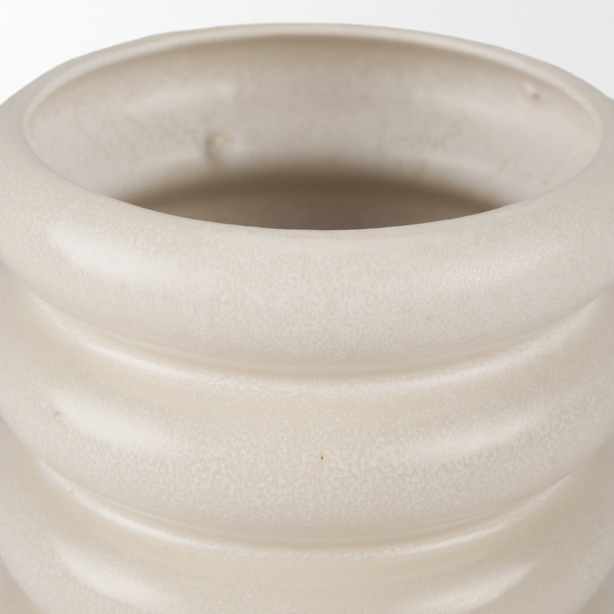 Twyla Tall Cream Glazed Ring Pot by Mercana at Eve Furniture
