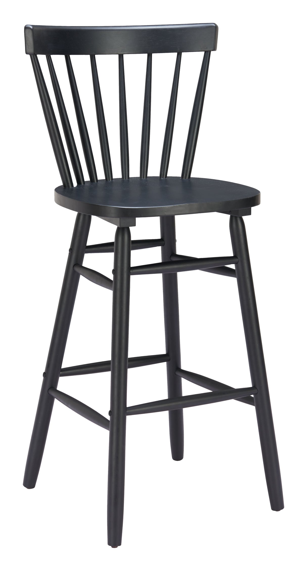 Tyce Black Barstool (Set of 2) by Zuomod at Eve Furniture