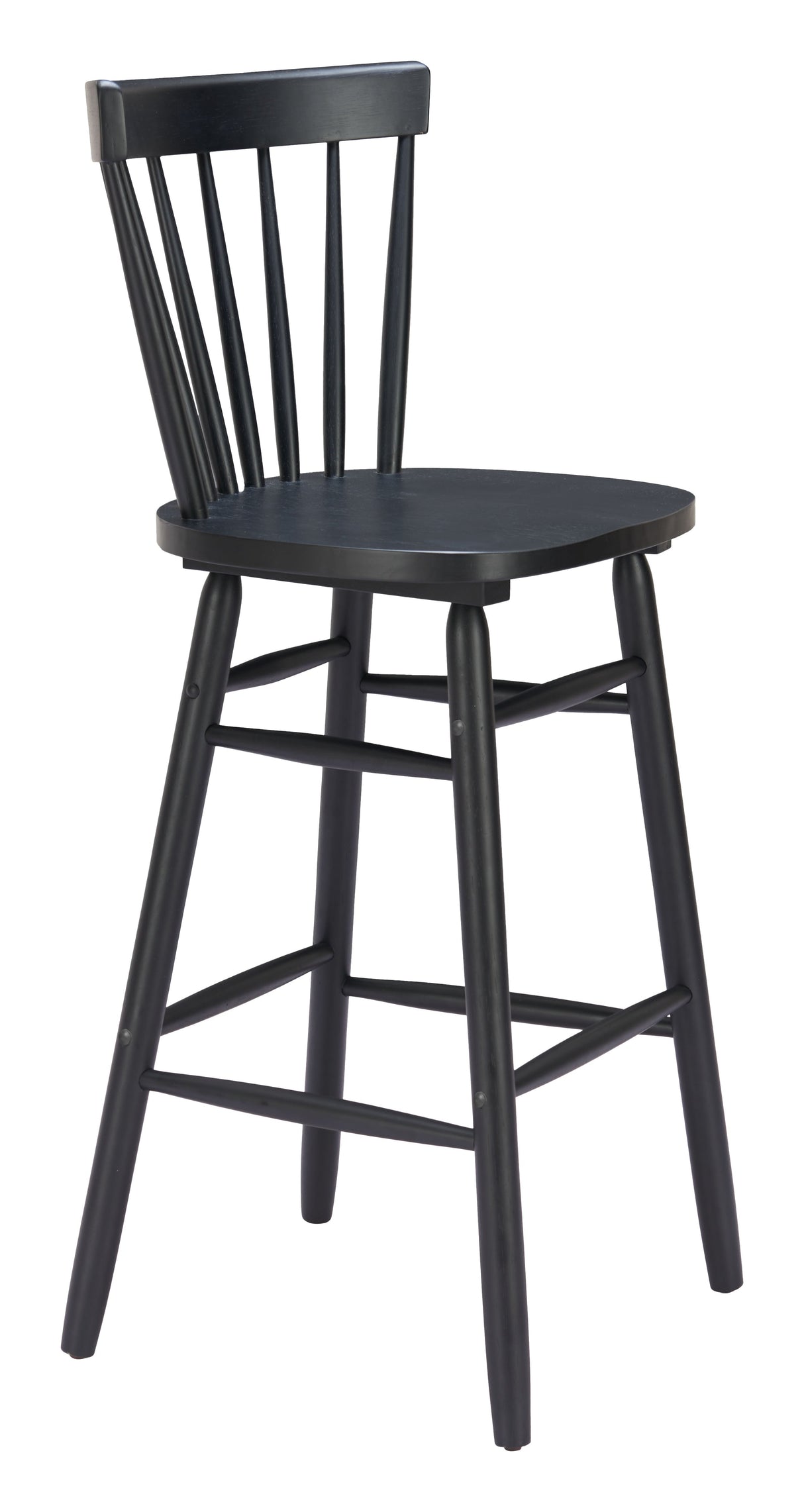 Tyce Black Barstool (Set of 2) by Zuomod at Eve Furniture